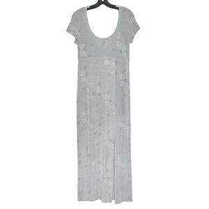 Vintage Maxi Dress Butterfly Y2K Fairy Cottage 90s Grunge Slinky USA Gray Small